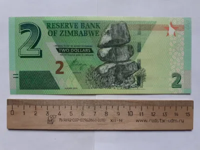 Лот: 20230711. Фото: 1. Зимбабве 2 доллара 2019 год (люкс... Африка