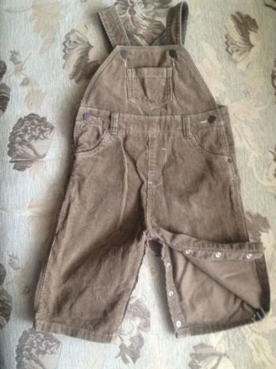 Лот: 1840633. Фото: 1. Полукомбинезон вельветовый Mothercare. Костюмы, пиджаки, комбинезоны