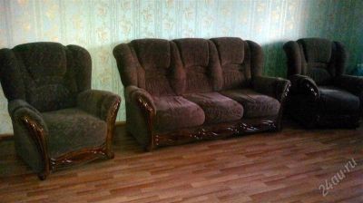 Лот: 2584091. Фото: 1. Диван и два кресла. Кресла, пуфы