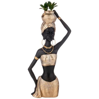 Лот: 21638478. Фото: 1. Фигурка декоративная "африканка... Фигурки, статуэтки