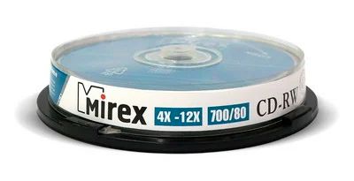 Лот: 7946398. Фото: 1. Диск CD-RW Mirex 700 Mb, скорость... CD, DVD, BluRay