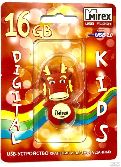Лот: 15328405. Фото: 1. Флешка USB 16GB Mirex Dragon красный... USB-флеш карты