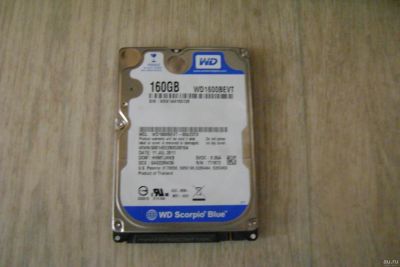 Лот: 14285971. Фото: 1. жест.диск WD1600BEVT. Жёсткие диски (HDD)