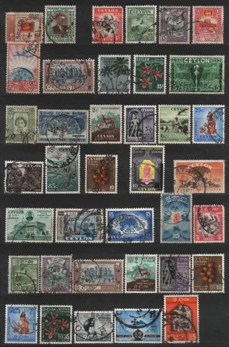 Лот: 25885966. Фото: 1. Цейлон 1949-58_004. Марки