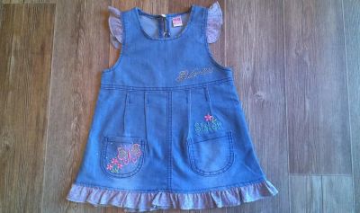 Лот: 8182063. Фото: 1. Платье джинсовое на 2-2,5 года. Платья, сарафаны