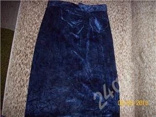 Лот: 263906. Фото: 1. юбка велюр синяя красивая. Юбки