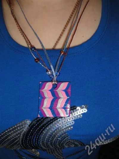 Лот: 363181. Фото: 1. Изделия из полимерной глины,подвеска... Колье