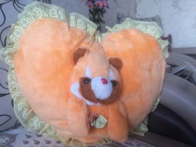 Лот: 25900308. Фото: 1. Декоративная подушка "Мишка". Другое (домашний текстиль)