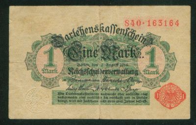 Лот: 5307581. Фото: 1. германия 1 марка 1914. Германия и Австрия