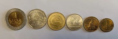 Лот: 21732470. Фото: 1. Таиланд. Набор монет 6 штук aUNC... Наборы монет