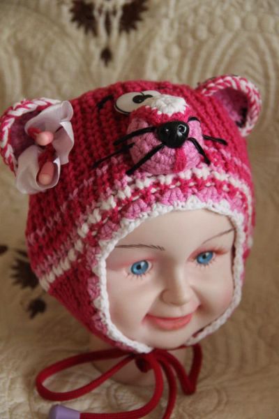 Лот: 4473839. Фото: 1. шапочка для малышки! на теплую... Головные уборы