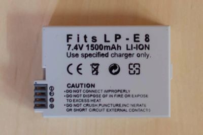 Лот: 7259953. Фото: 1. Новый аккумулятор LP-E8 1500mAh... Аккумуляторы, зарядные