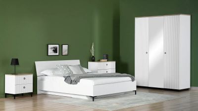 Лот: 25387279. Фото: 1. Спальня Zima, цвет Гикори кингстон... Спальные гарнитуры