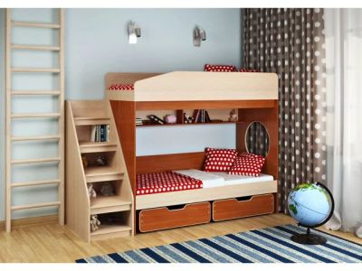 Лот: 3437354. Фото: 1. Детская кровать двухъярусная Л-10... Детские кровати и кроватки