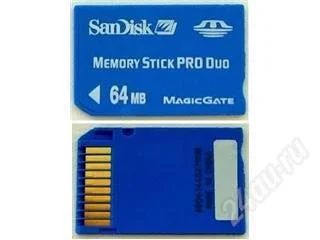 Лот: 98174. Фото: 1. SanDisc Memory Stick PRO Duo 64MB... Карты памяти