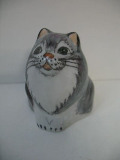 Лот: 21128786. Фото: 1. Кошка Кот Фарфор Вербилки. Фарфор, керамика