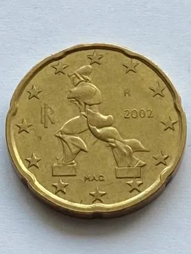 Лот: 21424564. Фото: 1. Монета 20 евроцентов 2002 год... Европа