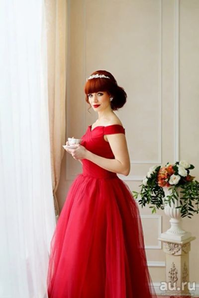 Лот: 16005345. Фото: 1. Платье красное длинное. для фотосессии... Платья