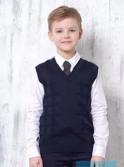 Лот: 7971326. Фото: 1. Жилет школьный р-р 34 (128-134... Школьная форма