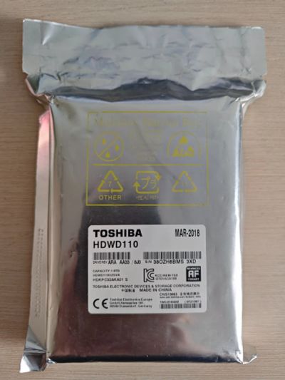 Лот: 25885322. Фото: 1. HDD Toshiba Hdwd110 1tb. Жёсткие диски (HDD)
