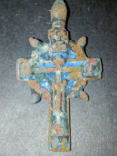 Лот: 18852932. Фото: 1. Крестик старинный "Штурвал", царская... Ювелирные изделия