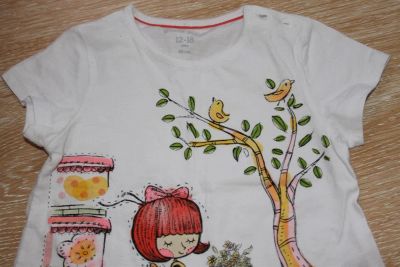 Лот: 3594737. Фото: 1. Футболка новая 12-18 мес. Свитера, худи, толстовки