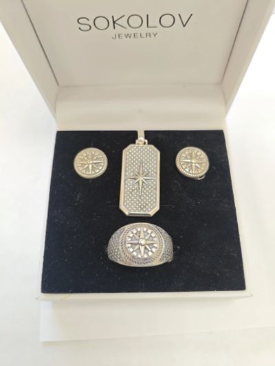 Лот: 25880501. Фото: 1. С рубля! Набор ювелирных украшений... Другое (ювелирные изделия, бижутерия, часы)