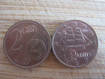 Лот: 18623823. Фото: 1. Греция 2 евроцента 2008 года. Европа