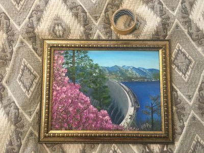 Лот: 10174813. Фото: 1. Картина маслом в интерьер - саяношушенская... Картины, рисунки