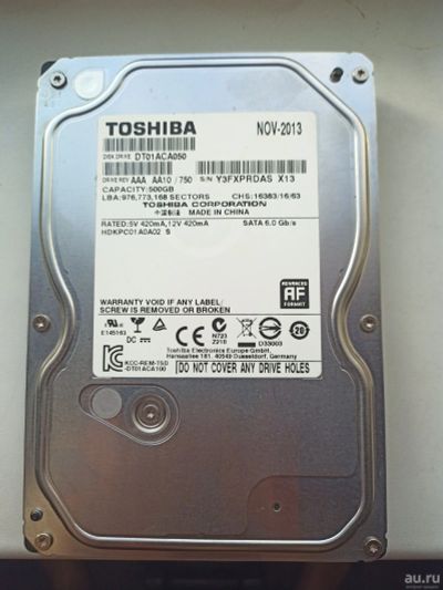 Лот: 16146818. Фото: 1. HDD 500gb жесткий диск 500 гб. Жёсткие диски