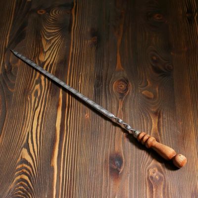 Лот: 19151018. Фото: 1. Шампур с деревянной ручкой. Мангалы, грили, коптильни