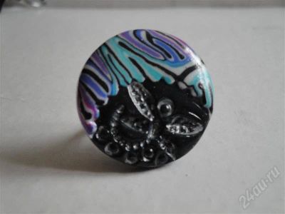 Лот: 432448. Фото: 1. Изделия из полимерной глины,кольцо... Кольца, перстни