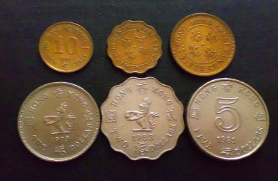 Лот: 8724187. Фото: 1. Гонконг 6 монет 1979-83 Елизавета... Азия