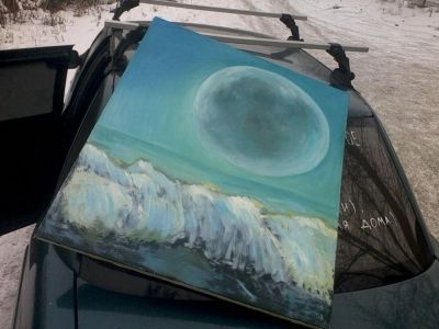 Лот: 6642485. Фото: 1. холст масло картина любительская... Картины, гравюры