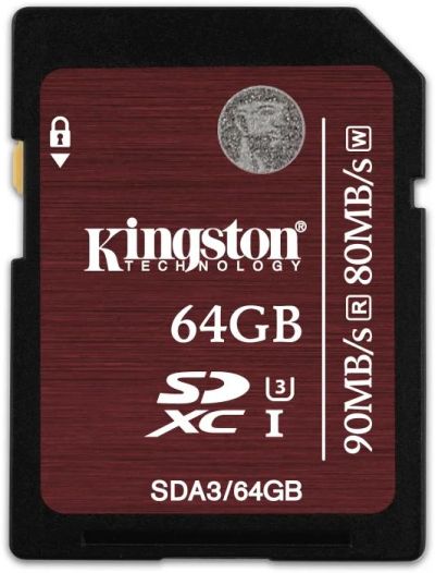 Лот: 4174681. Фото: 1. Карта памяти SD XC 64 GB Kingston... Карты памяти