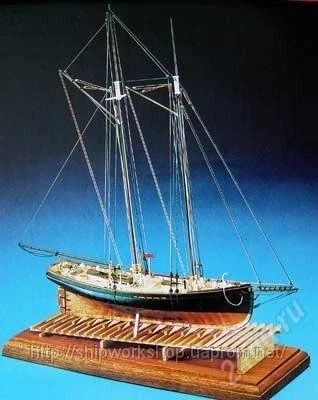 Лот: 1810082. Фото: 1. Модель шхуны полусобранная. Судомоделизм