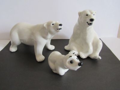 Лот: 21510816. Фото: 1. Три медведя ( белый медведь... Скульптуры