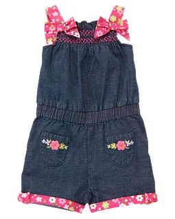 Лот: 4113083. Фото: 1. Джинсовый полукомбинезон Gymboree... Костюмы, пиджаки, комбинезоны