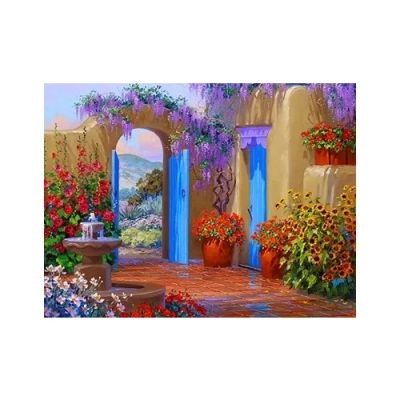 Лот: 22380921. Фото: 1. Схема для вышивки бисером Патио... Вышивание