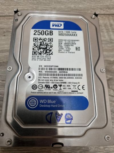 Лот: 18667095. Фото: 1. SATA 3.5 HDD 250GB Western Digital... Жёсткие диски (HDD)