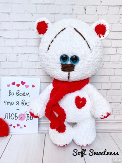 Лот: 15482861. Фото: 1. Мишка Валентинка. Мягкие