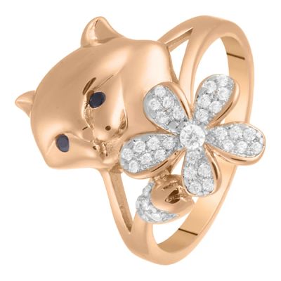 Лот: 23822871. Фото: 1. Серебряное кольцо с фианитами... Кольца, перстни