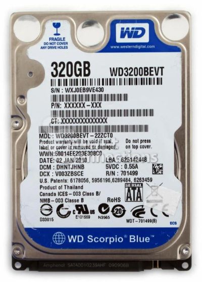 Лот: 7516362. Фото: 1. Жёсткий диск для ноутбука 320Gb... Жёсткие диски (HDD)