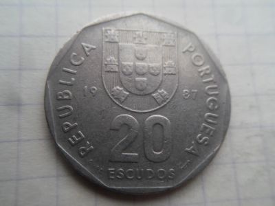 Лот: 21244176. Фото: 1. Португалия 20 эскудо 1987. Европа