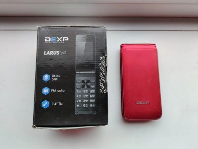 Лот: 19316277. Фото: 1. Раскладушка Dexp Larus V4 (Красная... Кнопочные мобильные телефоны