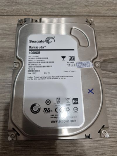 Лот: 18667112. Фото: 1. SATA 3.5 HDD 1000GB Seagate Barracuda... Жёсткие диски (HDD)
