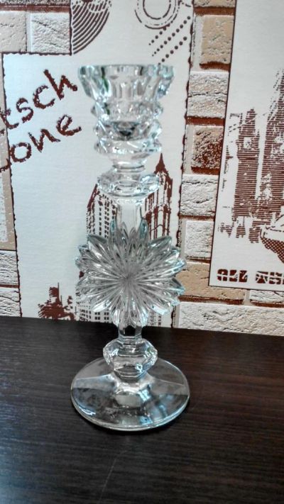 Лот: 7599641. Фото: 1. Подсвечник (хрусталь). Подсвечники, канделябры