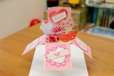 Лот: 6866605. Фото: 1. Открытка Pop-Up для влюбленных. Открытки ручной работы