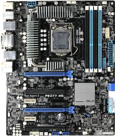 Лот: 18241887. Фото: 1. Материнская плата ASUS P8Z77 WS... Материнские платы