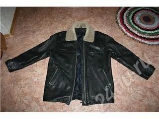 Лот: 19162. Фото: 1. куртка кожа, меховой воротник... Красноярск